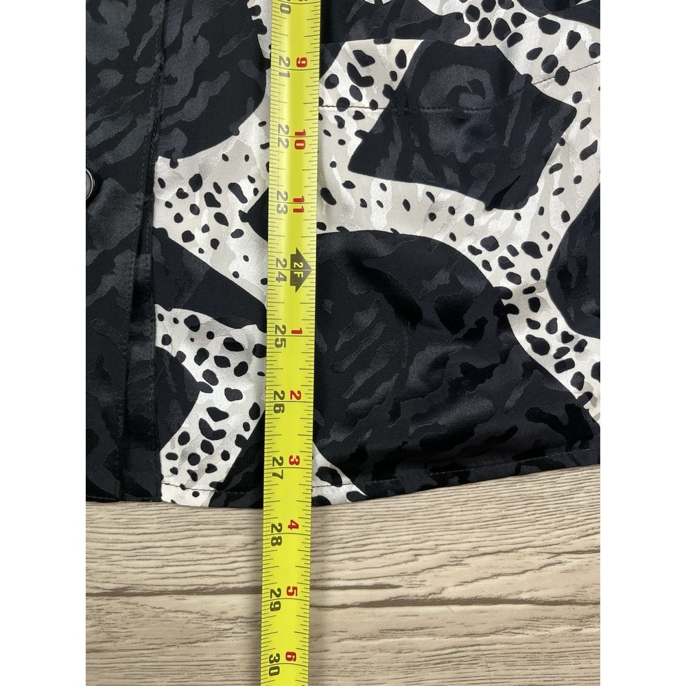 Neiman Marcus Silk Set Shirt Pants Women's Size Small Satin Button Down Vintage - Picture 7 of 16